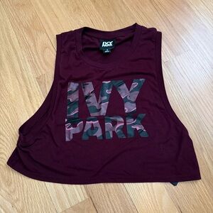 IVY PARK Maroon Sleeveless Top